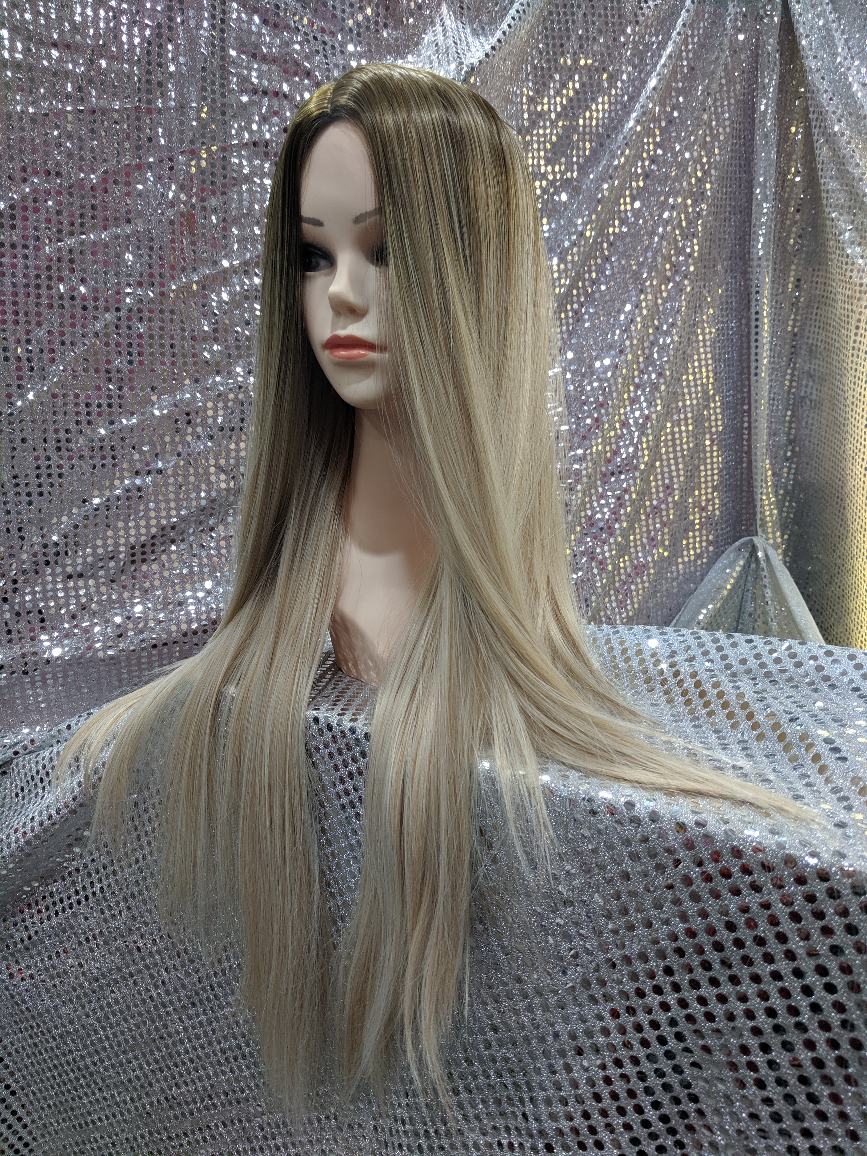 Blonde Ombre 26" Straight Heat Resistant Wig - Image 4