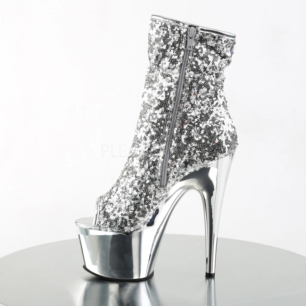 ADORE-1008SQ  Silver Sequins/Silver Chrome - Image 3