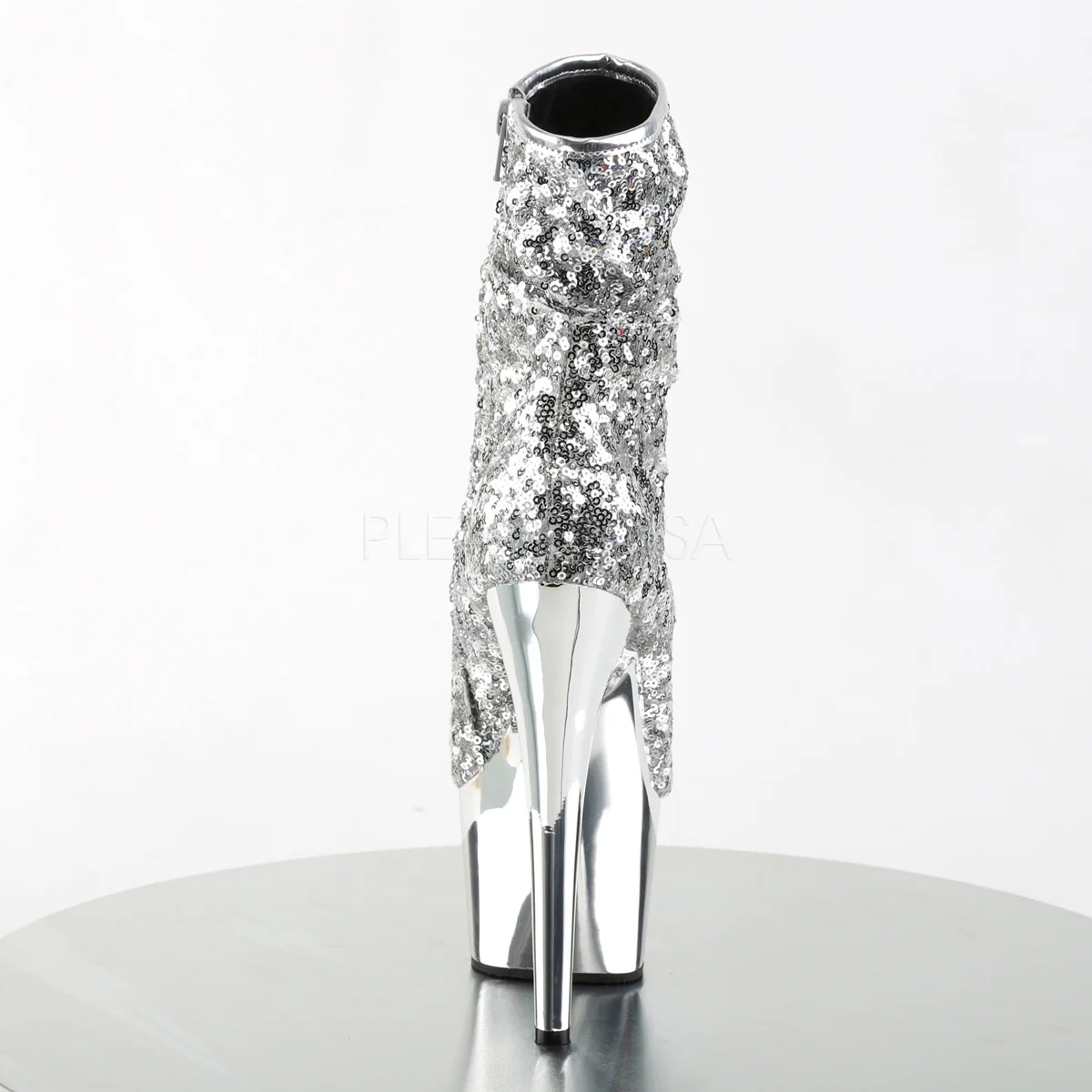 ADORE-1008SQ  Silver Sequins/Silver Chrome - Image 4