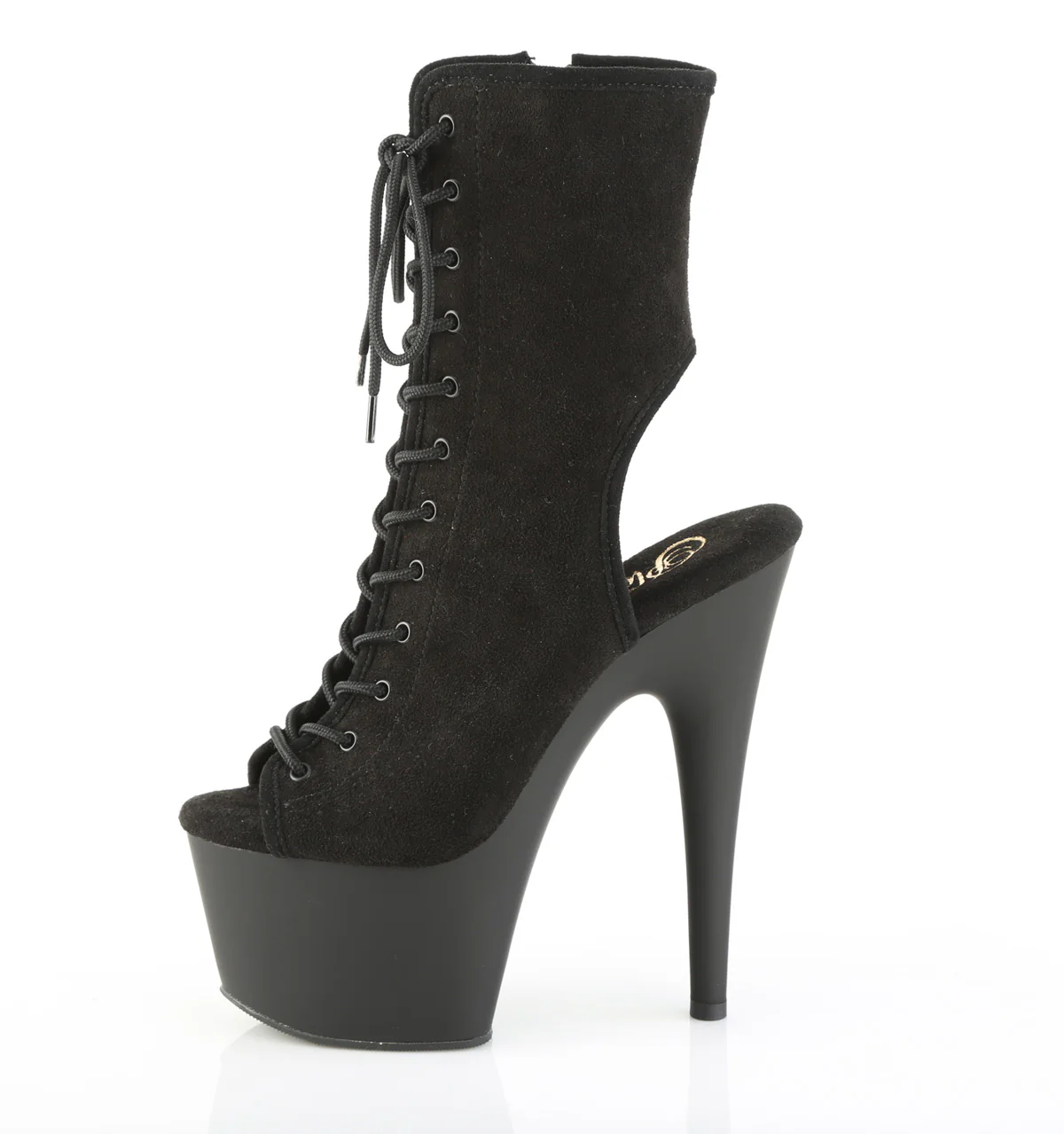 ADORE-1016  Black Faux Suede/Black Matte - Image 3