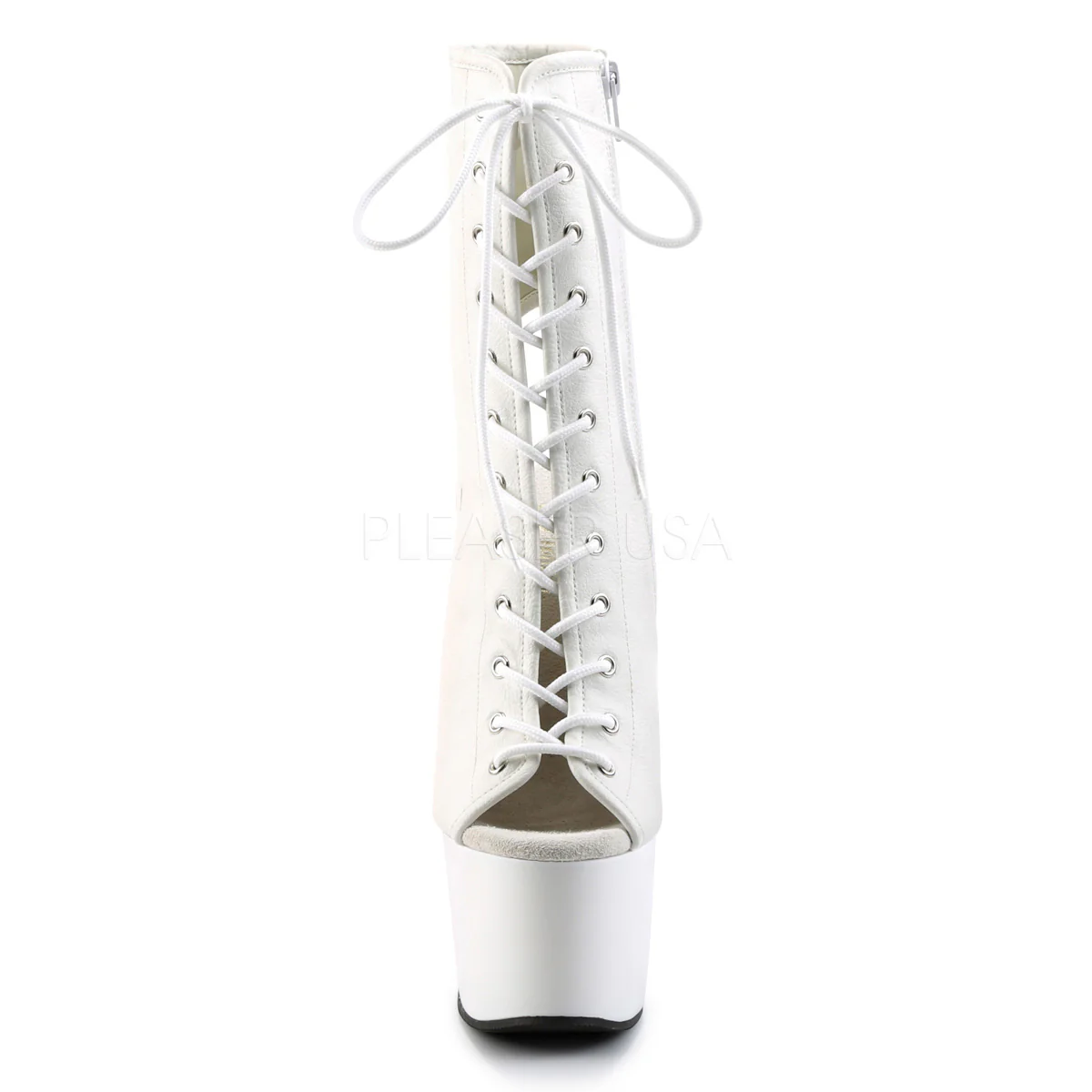 ADORE-1016 White Faux Leather/White - Image 2