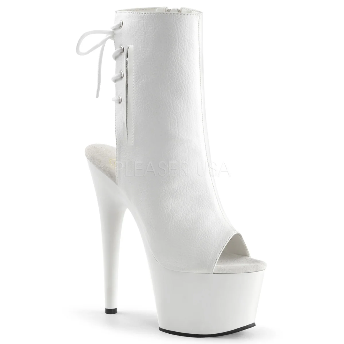 ADORE-1018  White Faux Leather/White