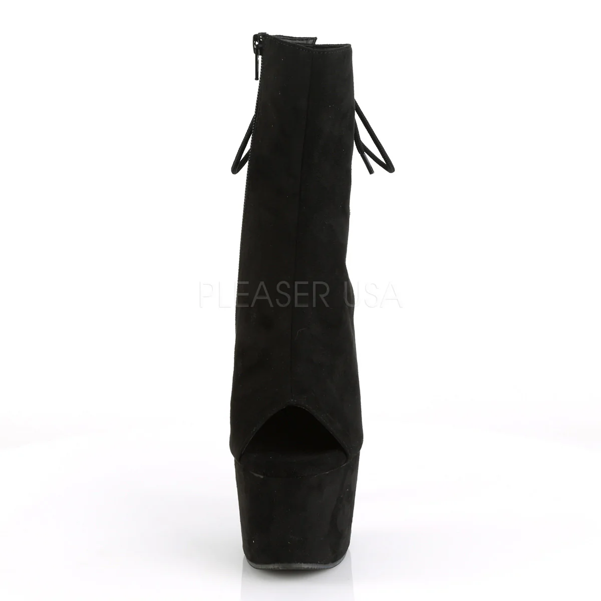 ADORE-1018FS Black Faux Suede/Black Suede - Image 2