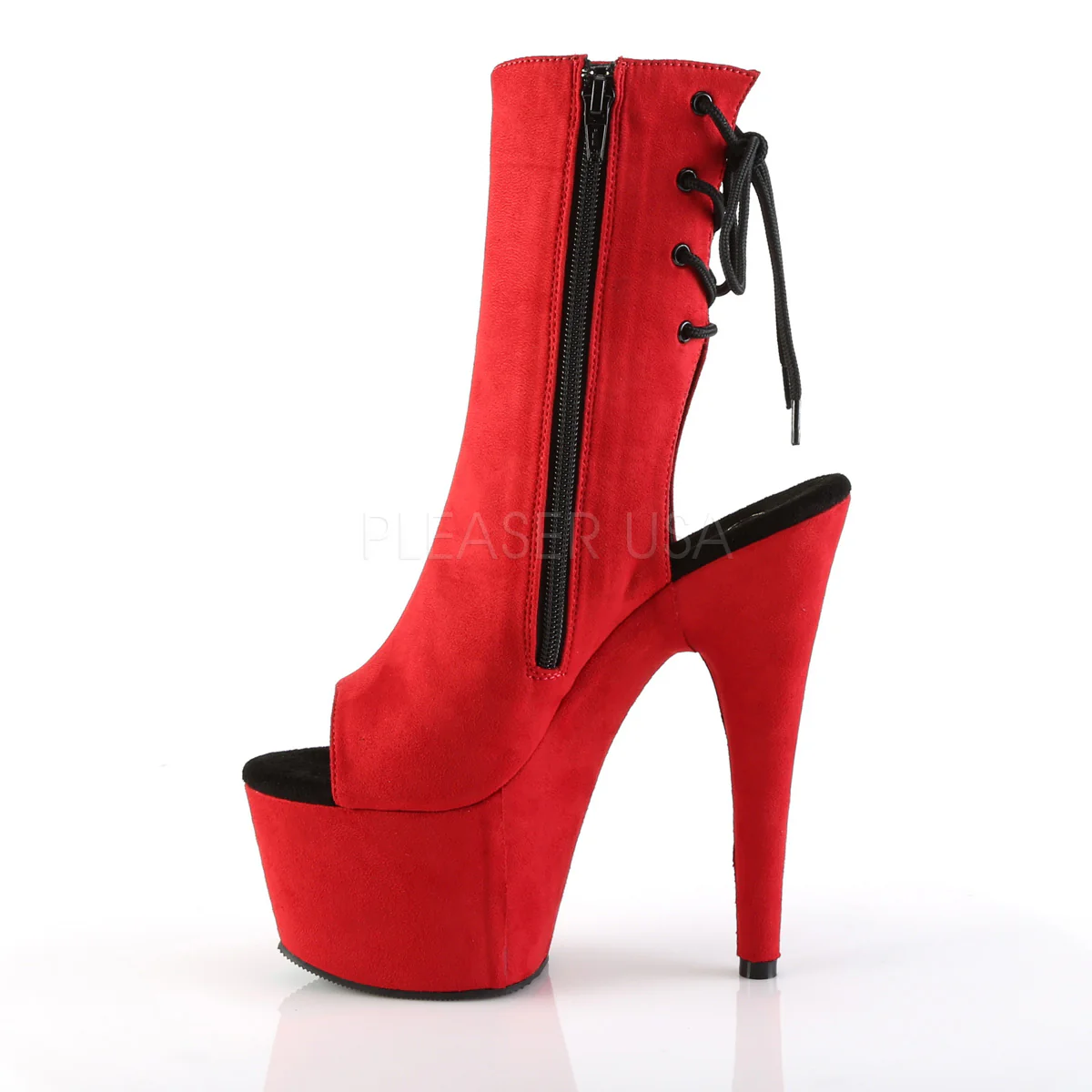 ADORE-1018FS  Red Faux Suede/Red Faux Suede - Image 3