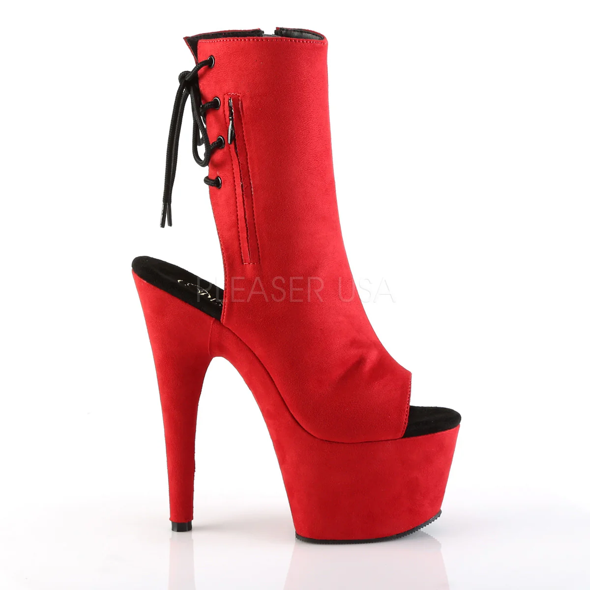 ADORE-1018FS  Red Faux Suede/Red Faux Suede - Image 5