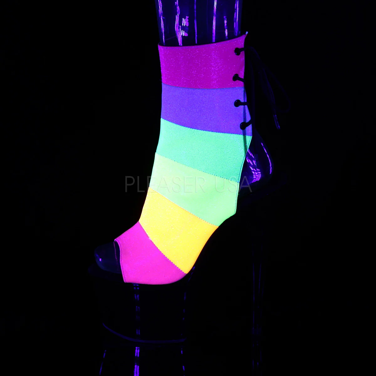 ADORE-1018RBG  Rainbow Multi Glitter/Black - Image 3