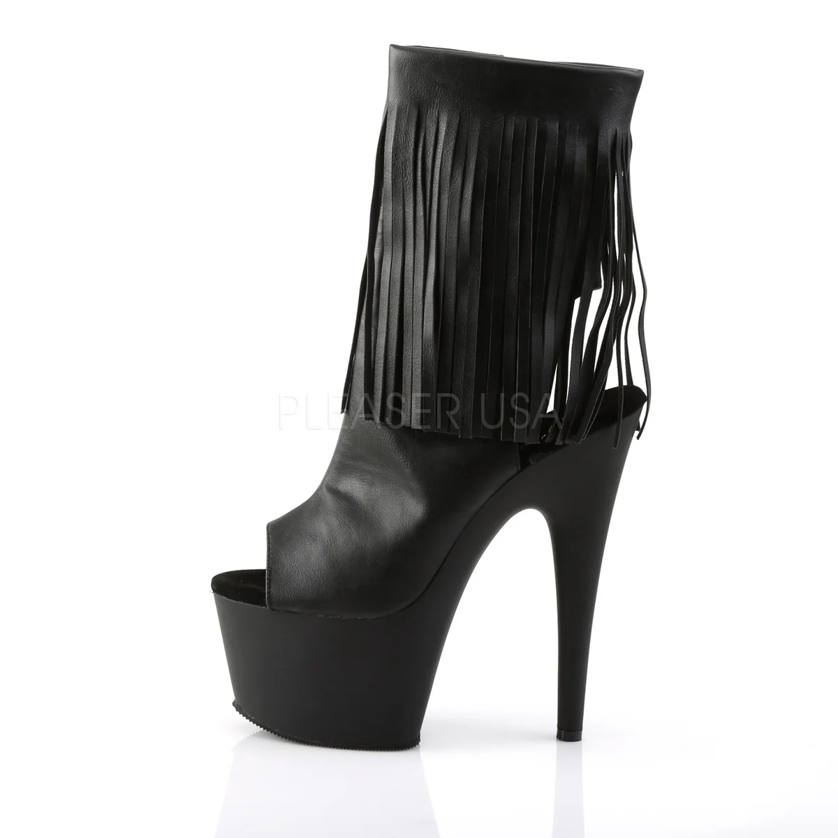 ADORE-1019 Black Faux Leather/Black Matte - Image 3