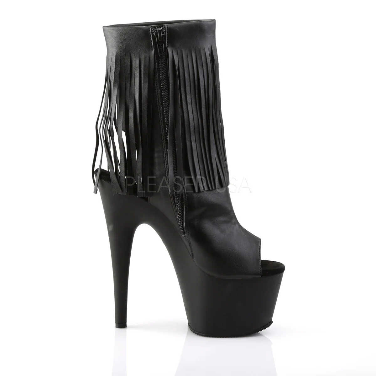 ADORE-1019 Black Faux Leather/Black Matte - Image 5