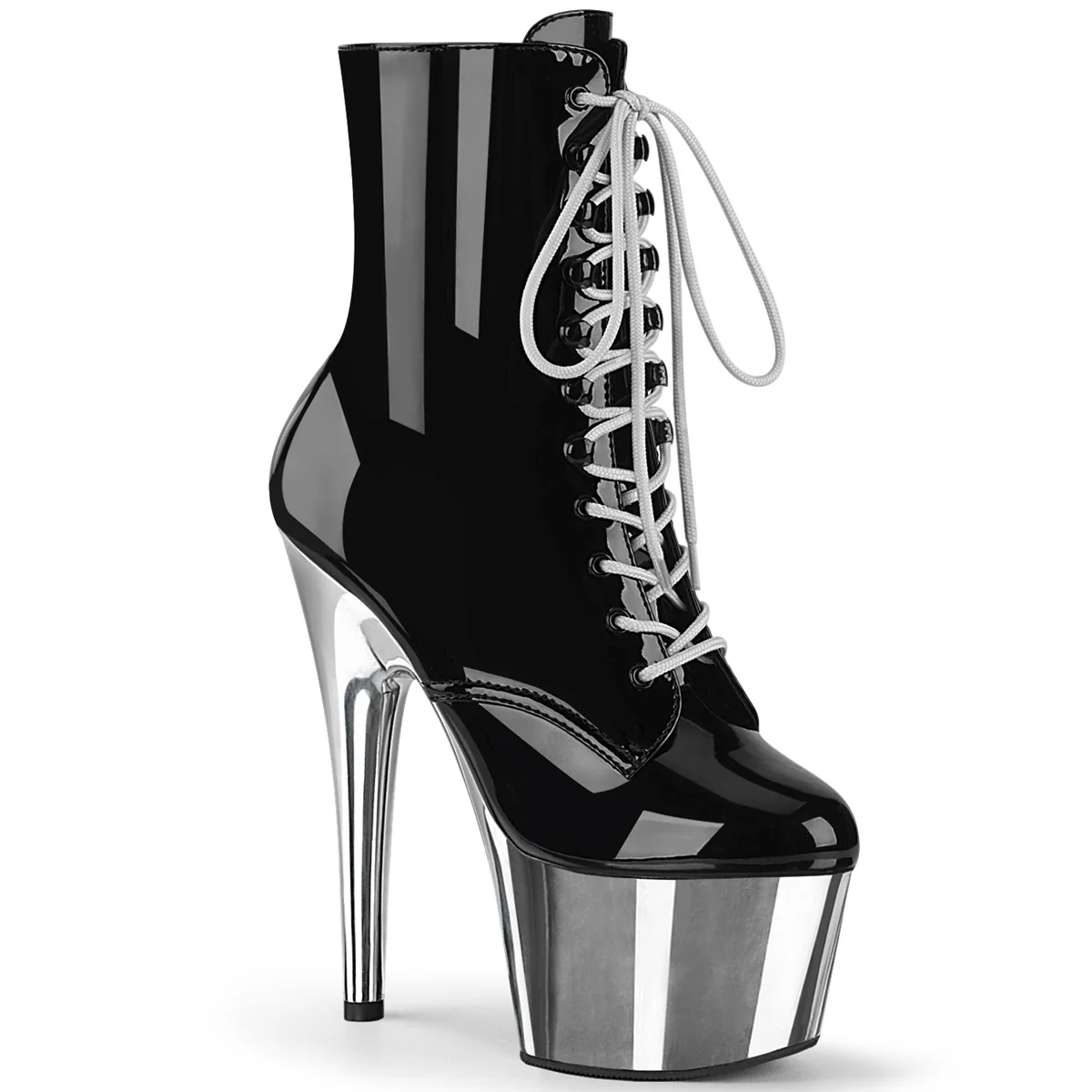ADORE-1020 Black Patent/Silver Chrome