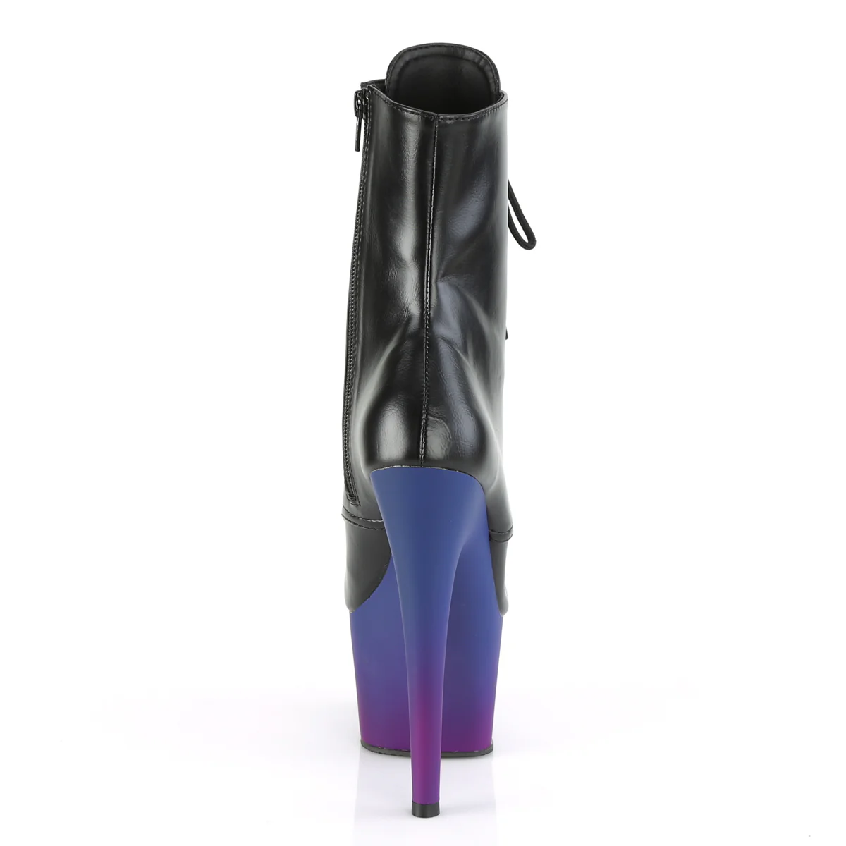 ADORE-1020BP  Black Faux Leather/Blue-Purple Ombre - Image 4