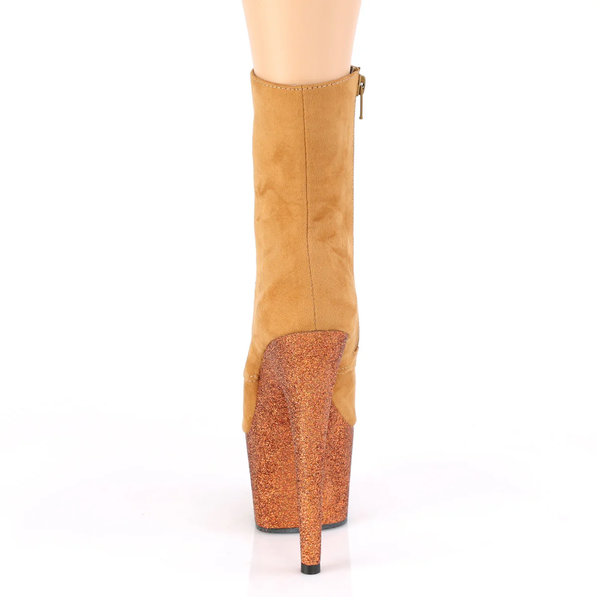 ADORE-1020FSMG Camel Faux Suede/Camel Multi Mini Glitter - Image 4