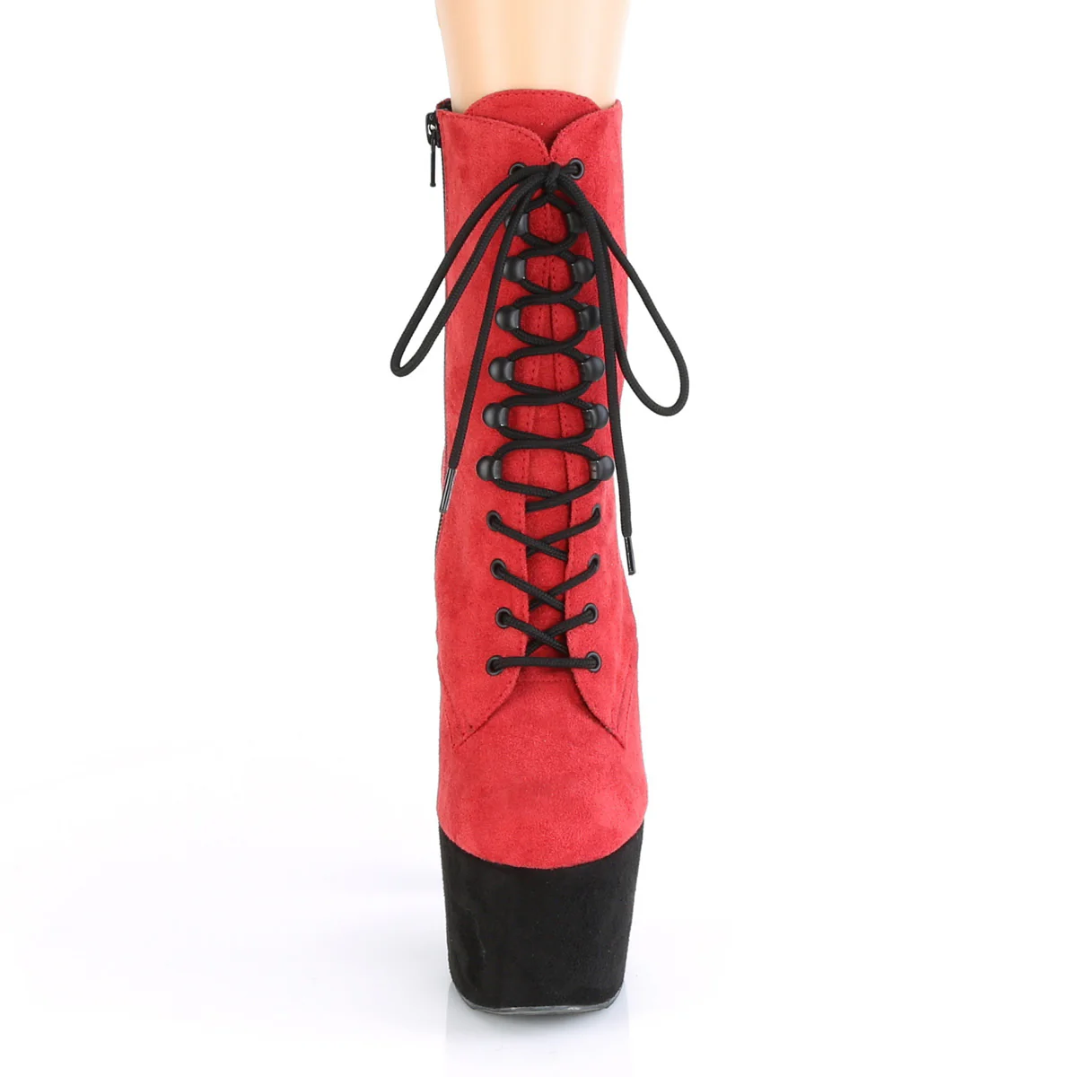 ADORE-1020FSTT Red Faux Suede/Black Faux Suede - Image 2