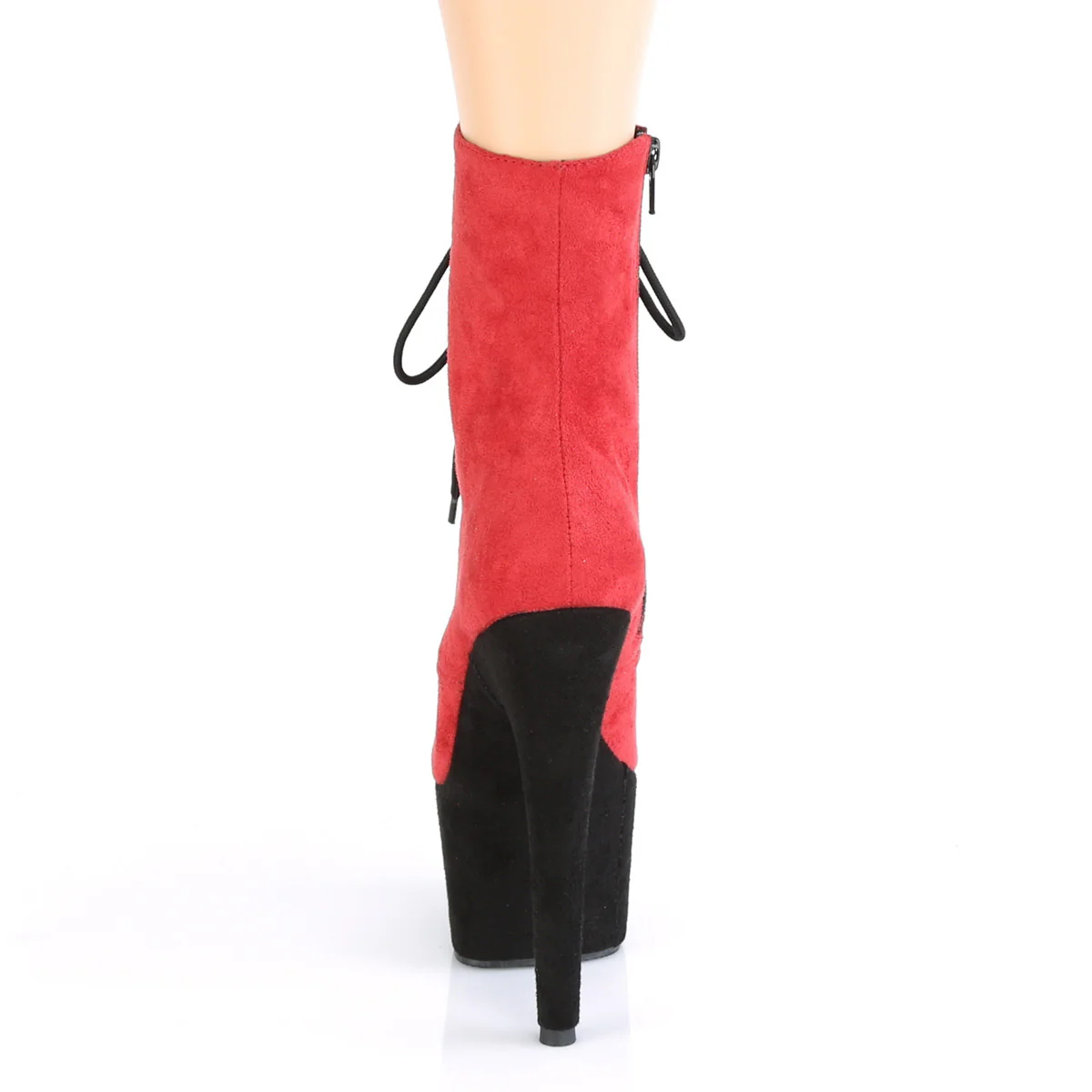 ADORE-1020FSTT Red Faux Suede/Black Faux Suede - Image 4