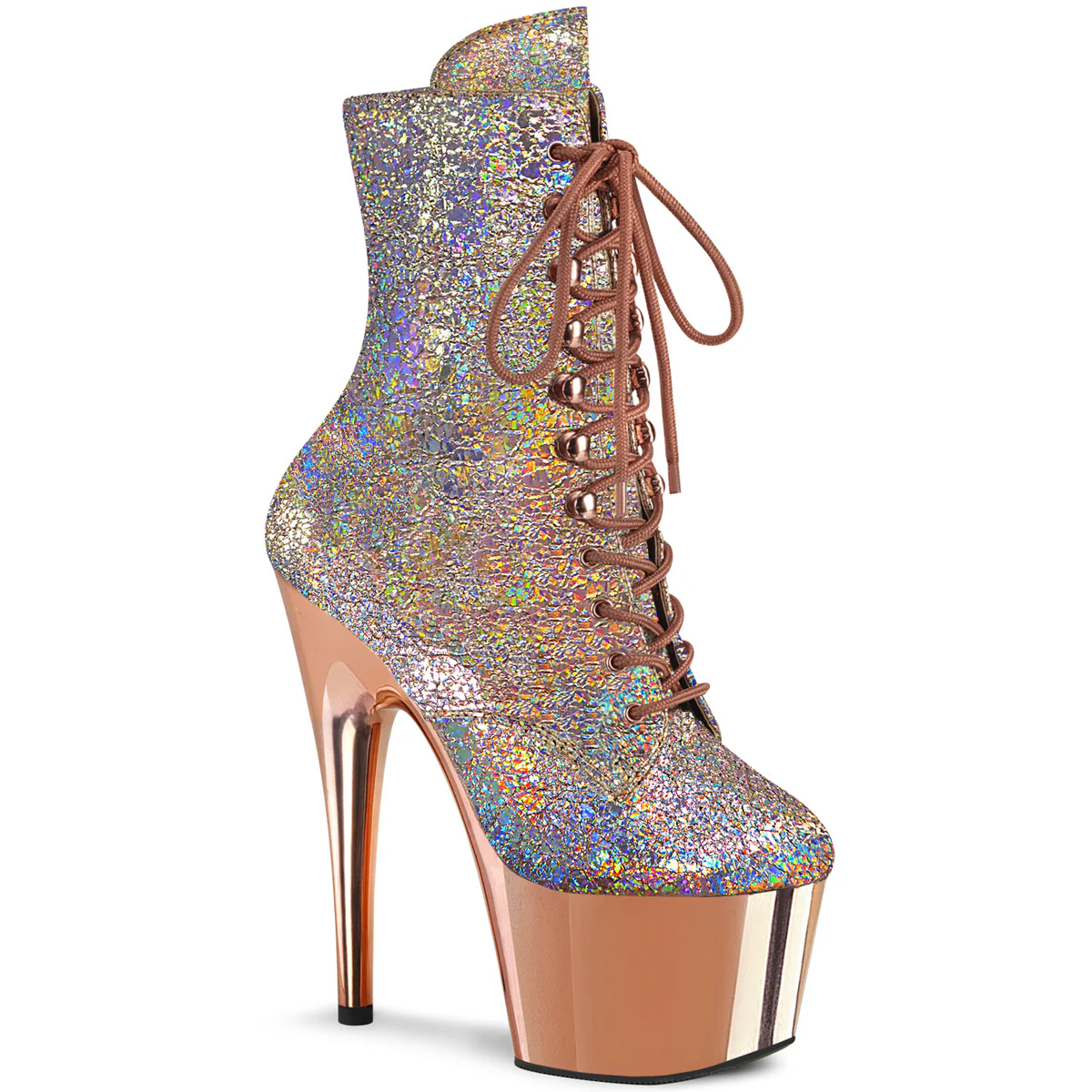 ADORE-1020HM  Rose Gold Holo Metallic Pu/Rose Gold Chrome