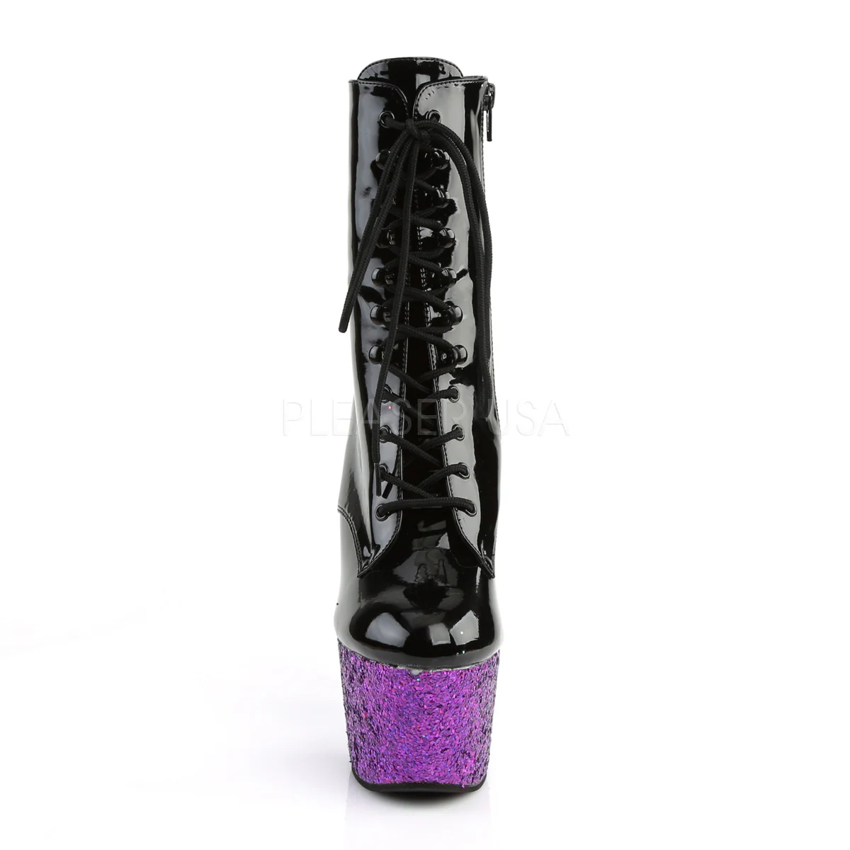 ADORE-1020LG  Black Patent/Purple Multi Glitter - Image 2
