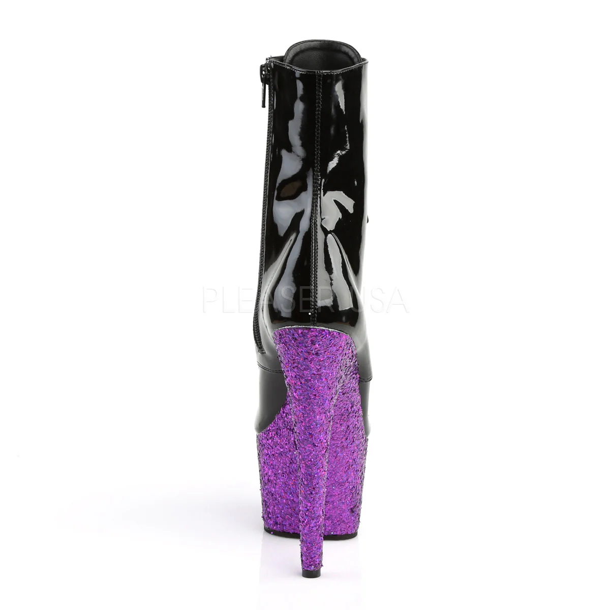 ADORE-1020LG  Black Patent/Purple Multi Glitter - Image 4