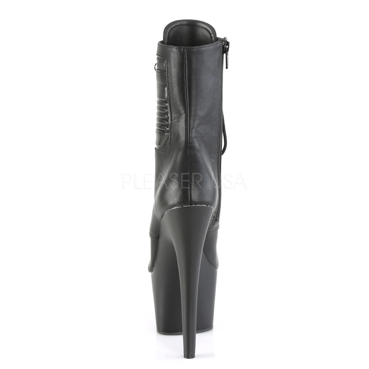 ADORE-1020PK Black Faux Leather/Black Matte - Image 3
