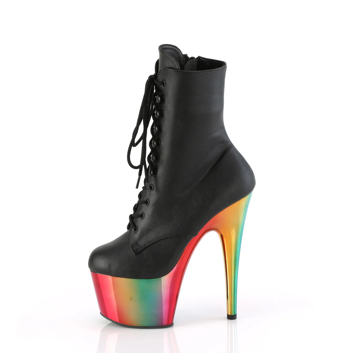 ADORE-1020RC  Black Faux Leather/Rainbow Chrome - Image 3