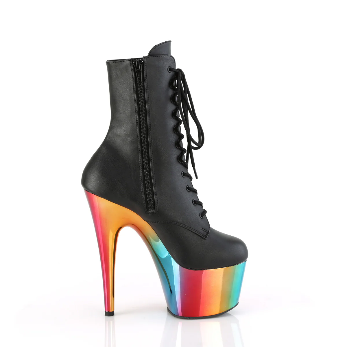 ADORE-1020RC  Black Faux Leather/Rainbow Chrome - Image 5