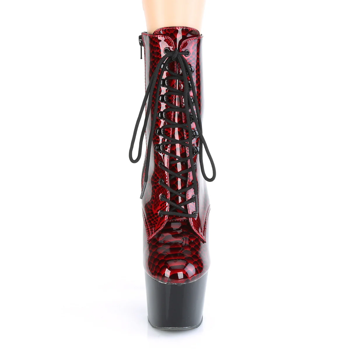 ADORE-1020SP  Red Snake Print Patent/Black - Image 2