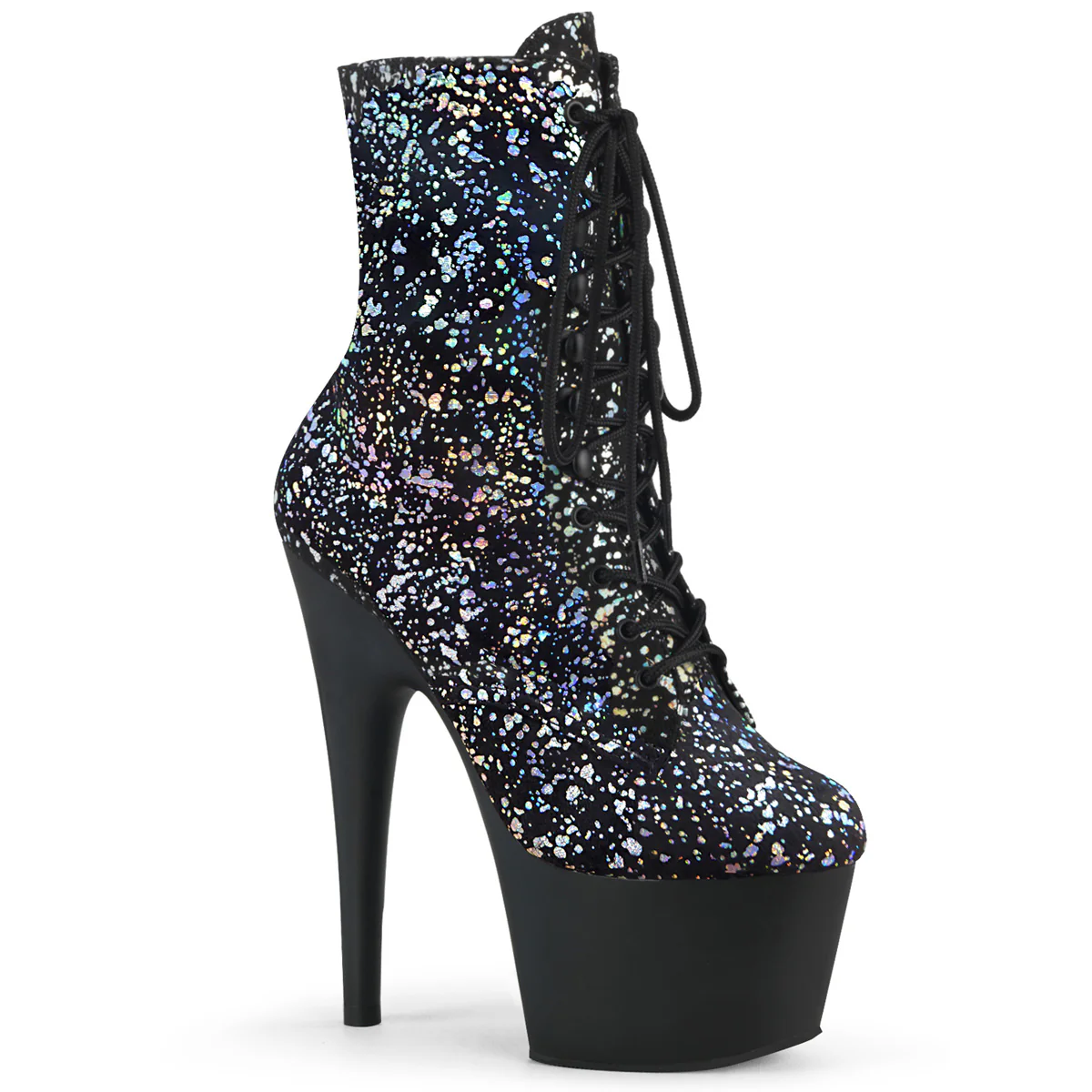 ADORE-1020SPLAT Black Velvet-Silver Holographic/Black Matte