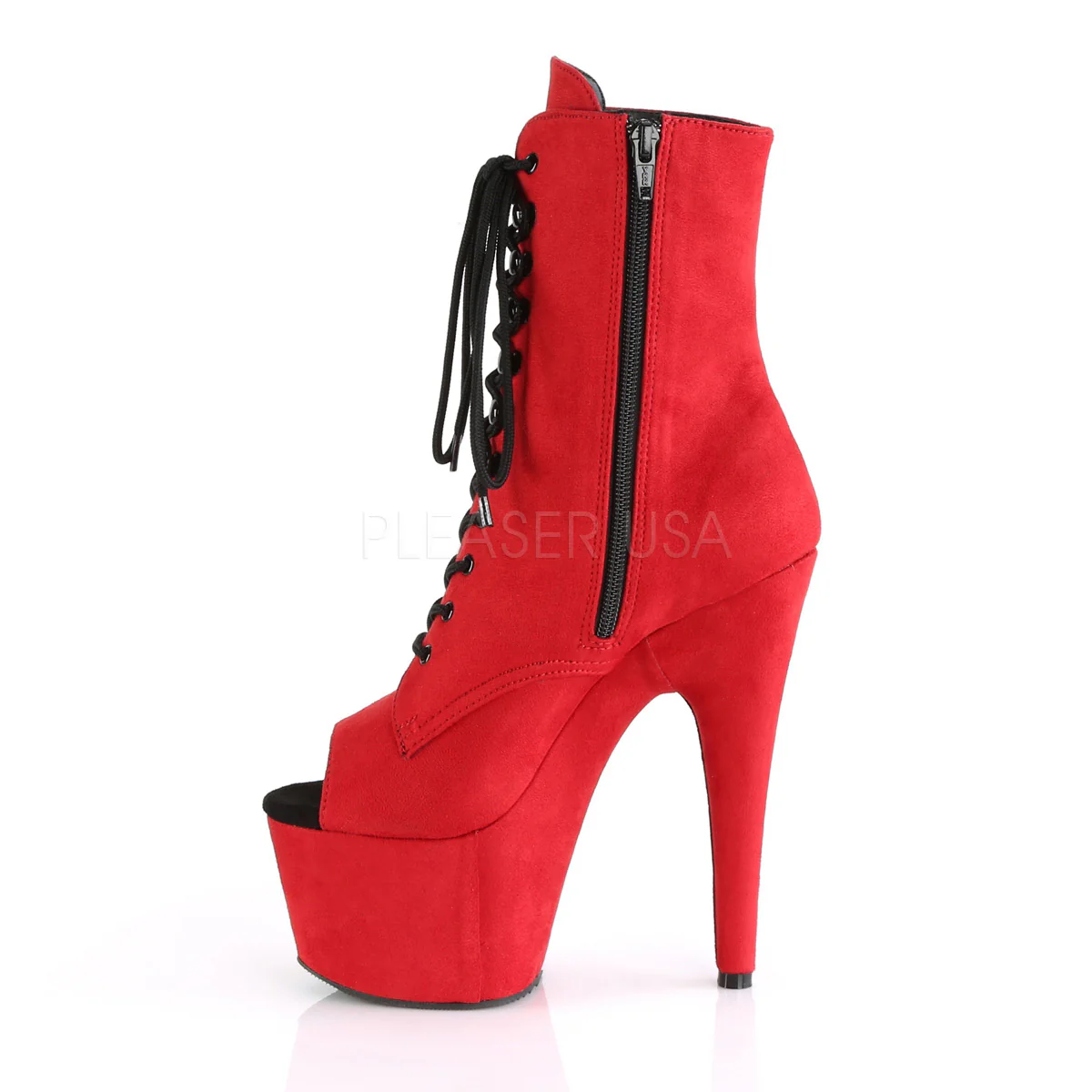 ADORE-1021FS Red Faux Suede/Red Faux Suede - Image 3