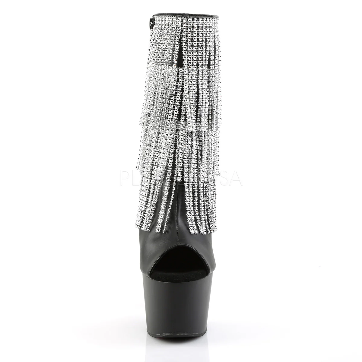 ADORE-1024RSF Black Faux Leather-Silver/Black Matte - Image 2