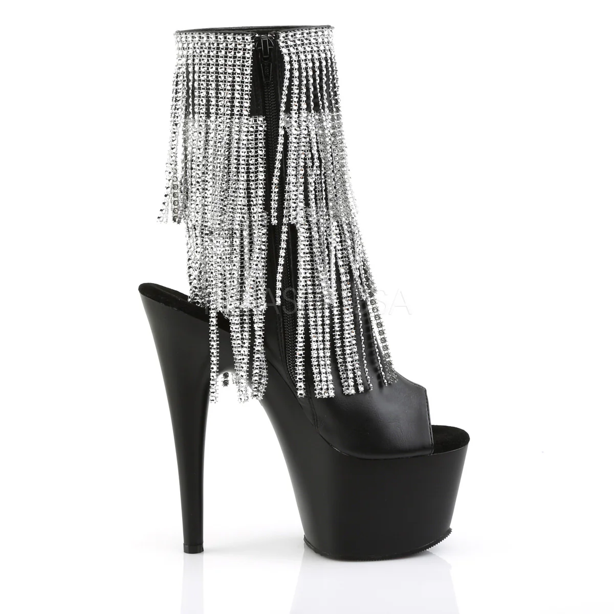 ADORE-1024RSF Black Faux Leather-Silver/Black Matte - Image 5