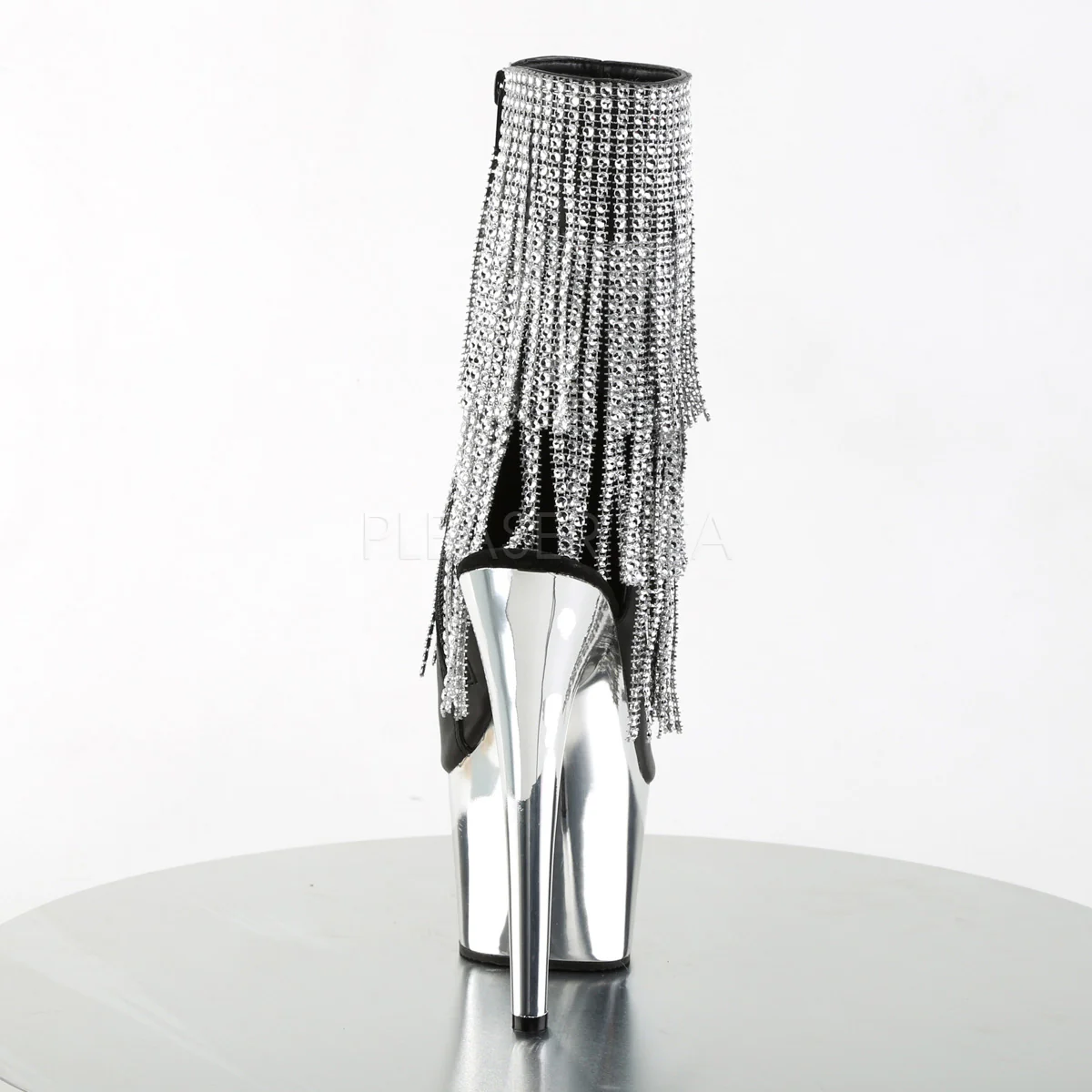ADORE-1024RSF Black Faux Leather-Silver/Silver Chrome - Image 4