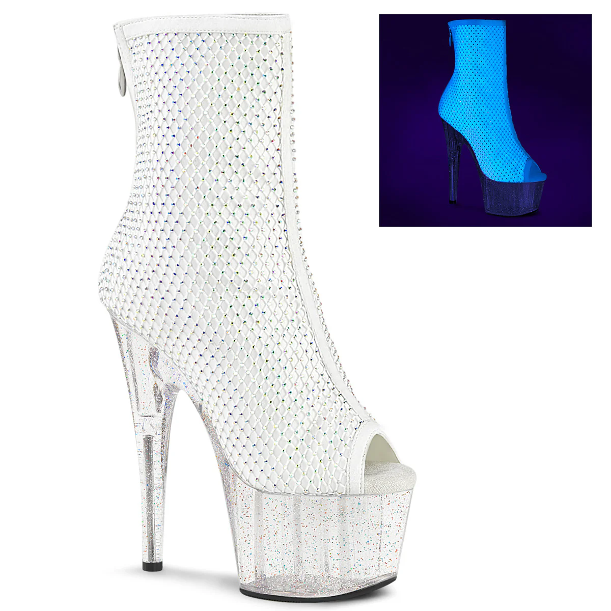 ADORE-1031GM  White Fabric-RS/Clear