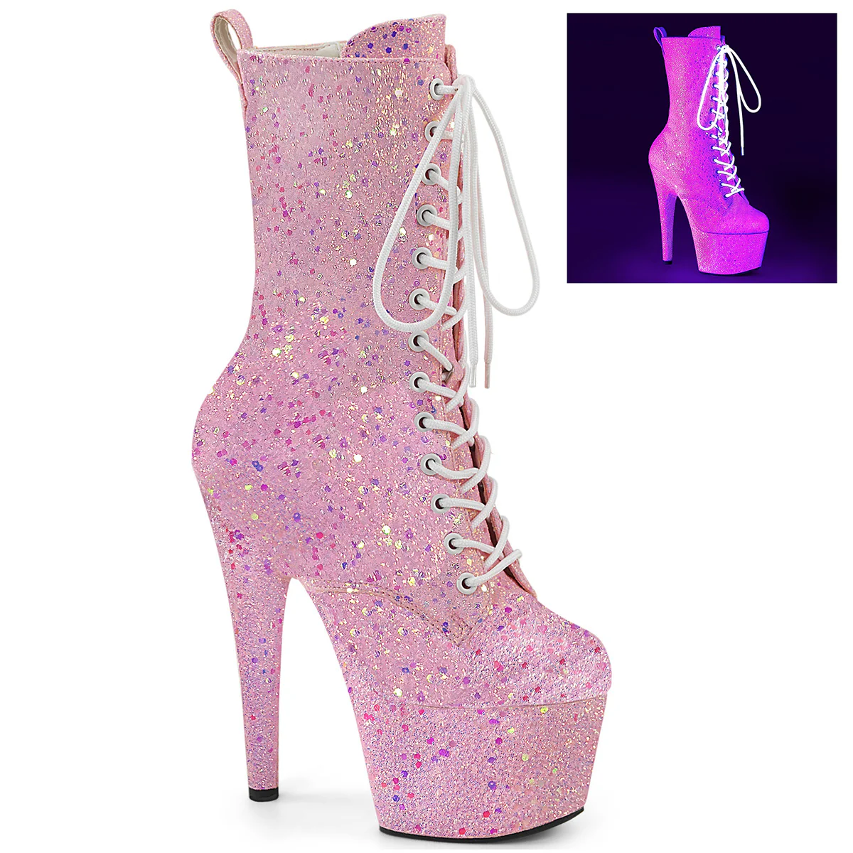 ADORE-1040-IG  Neon Baby Pink Iridescent Glitter/M