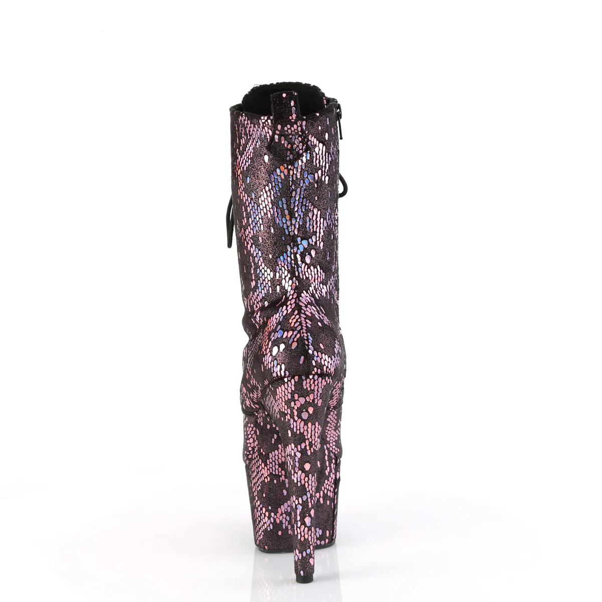 ADORE-1040SPF  Baby Pink Metallic Holo Snake Print Fabric - Image 4