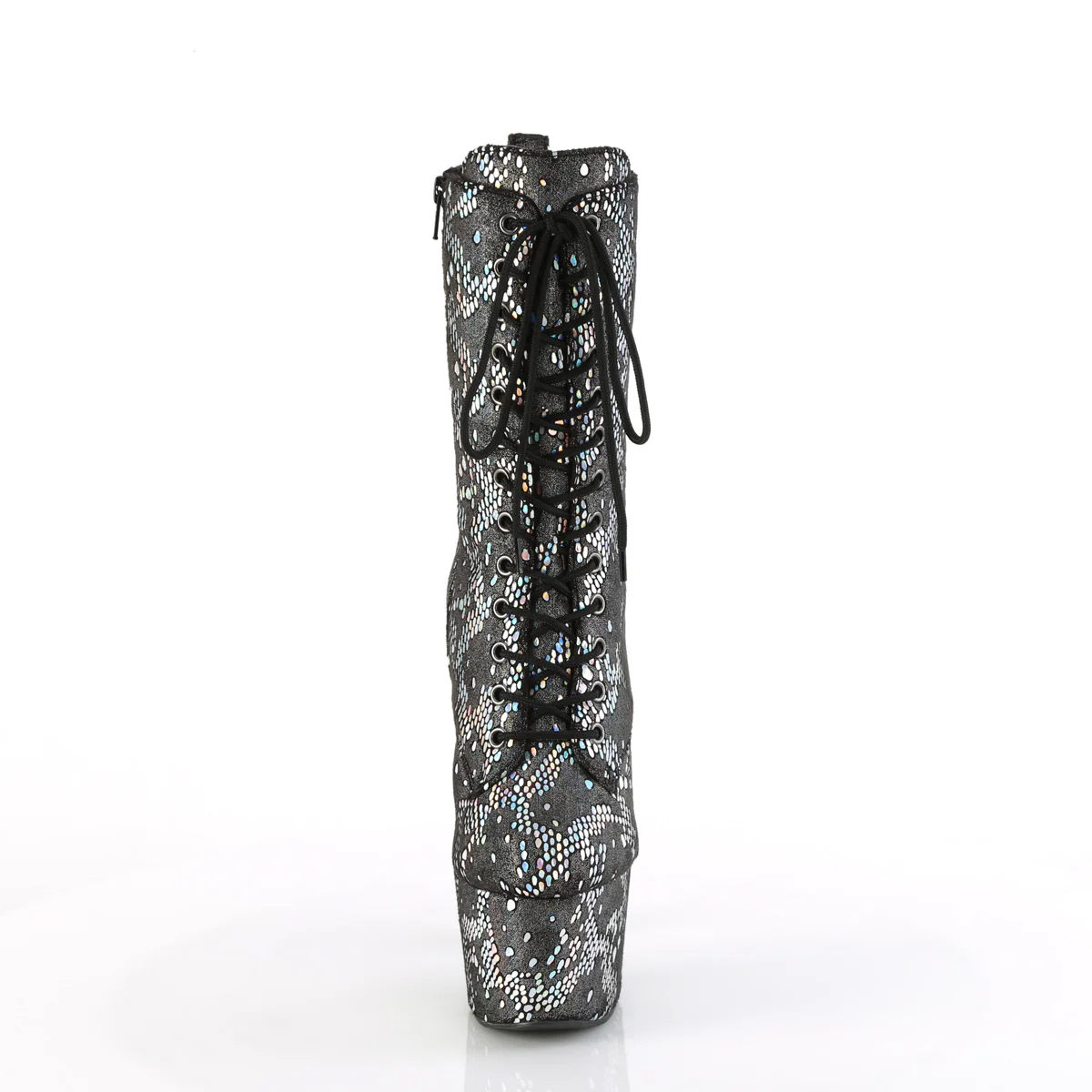 ADORE-1040SPF Silver Metallic Holo Snake Print Fabric - Image 2