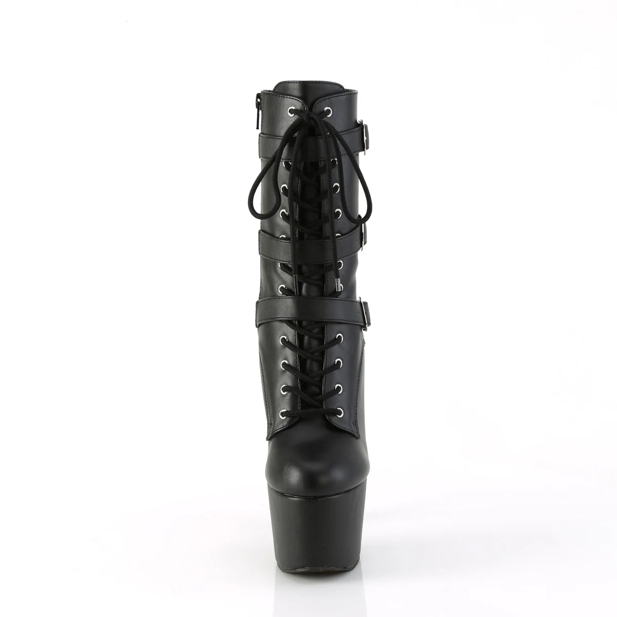 ADORE-1043  Black Faux Leather/Matching - Image 2