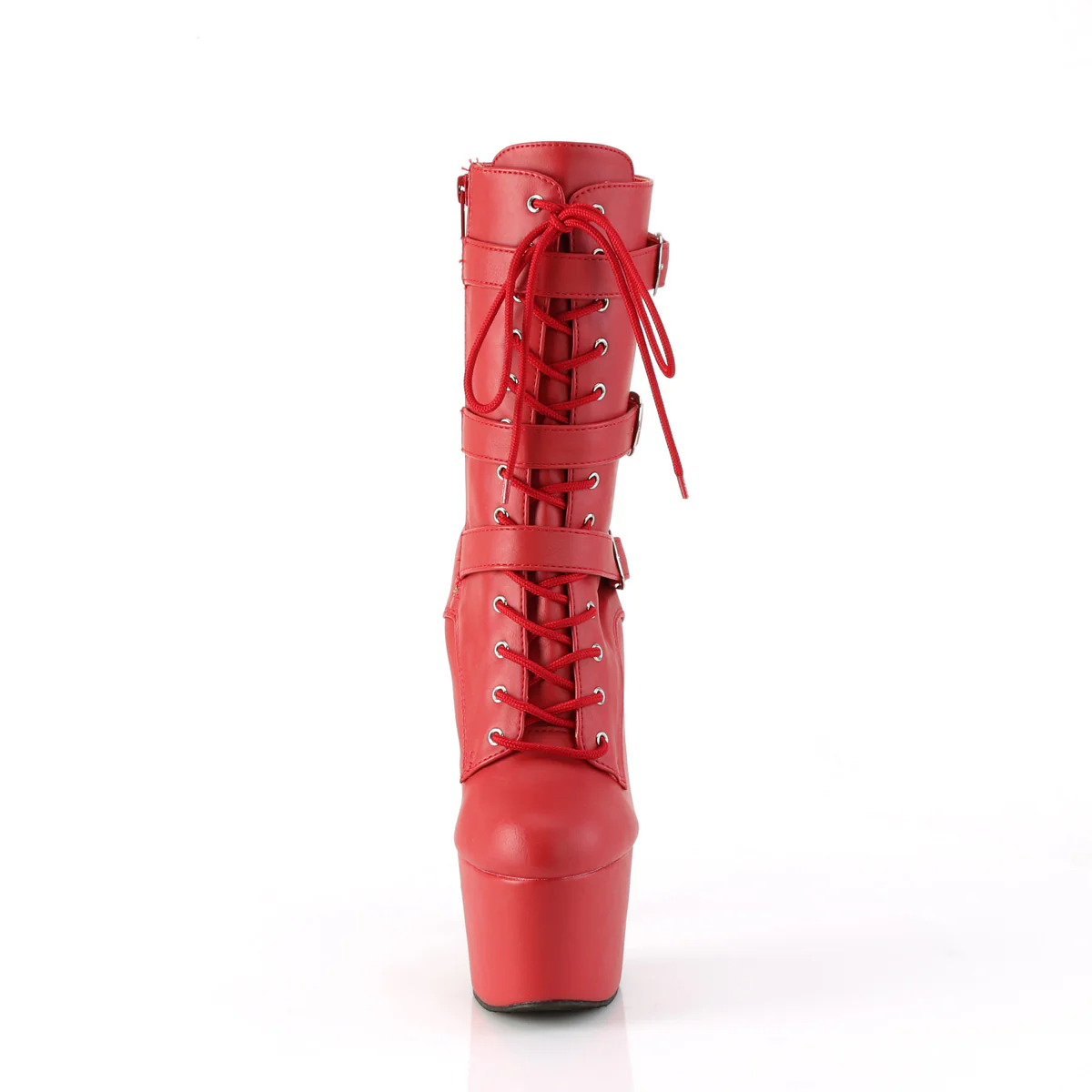 ADORE-1043  Red Faux Leather/Matching - Image 2