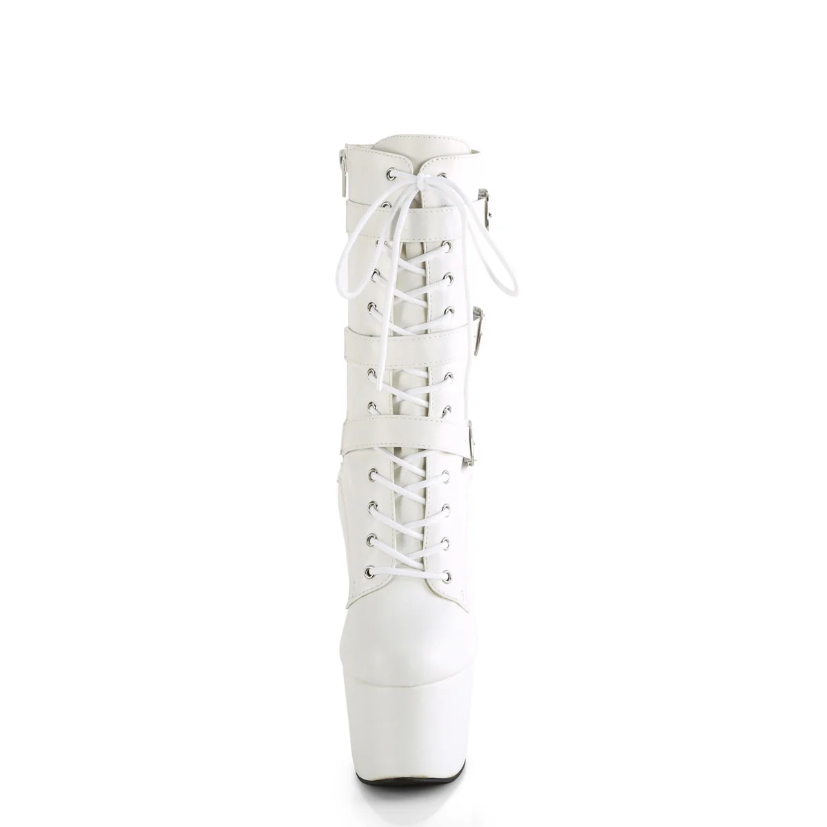 ADORE-1043  White Faux Leather/Matching - Image 2