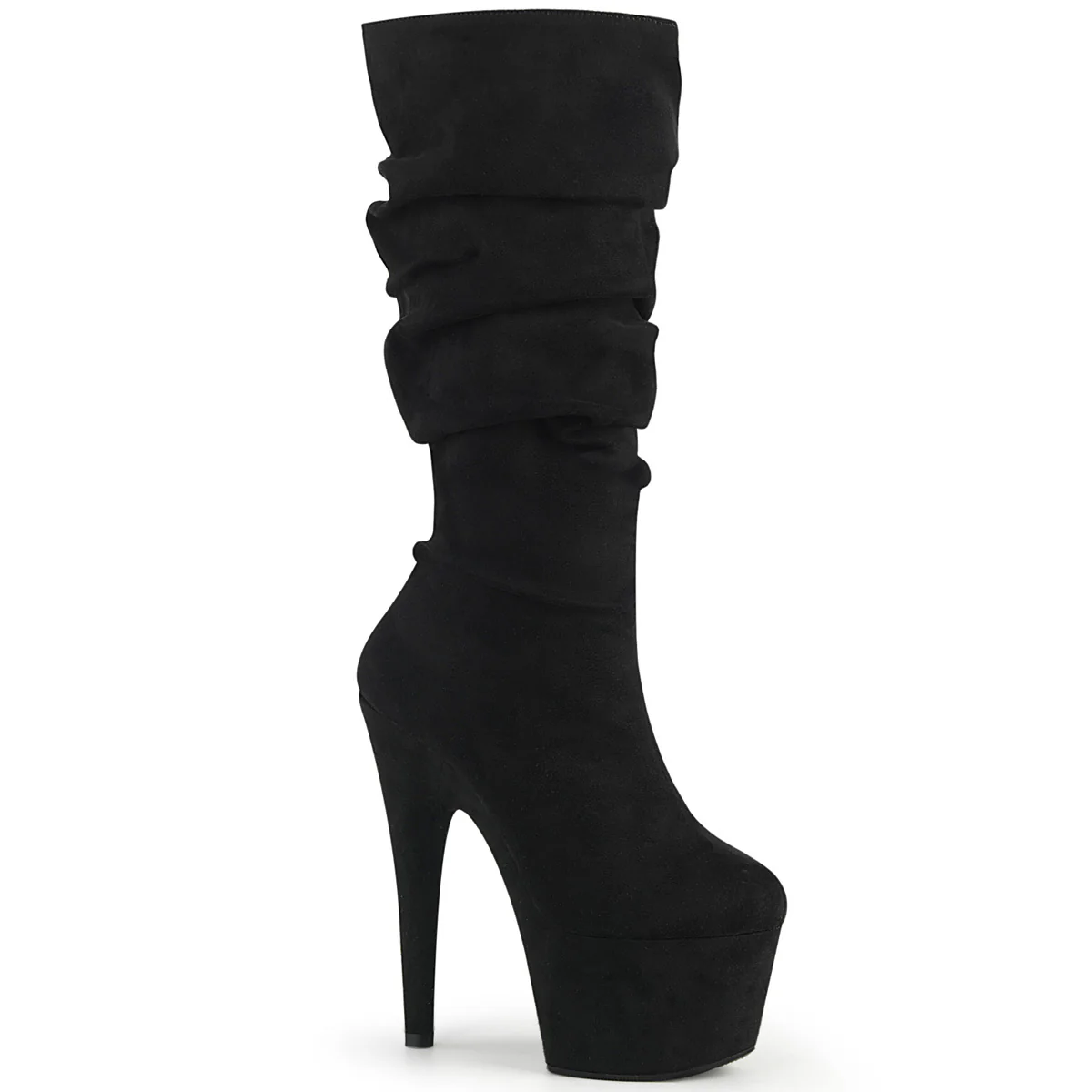 ADORE-1061 Black Faux Suede/Black Faux Suede