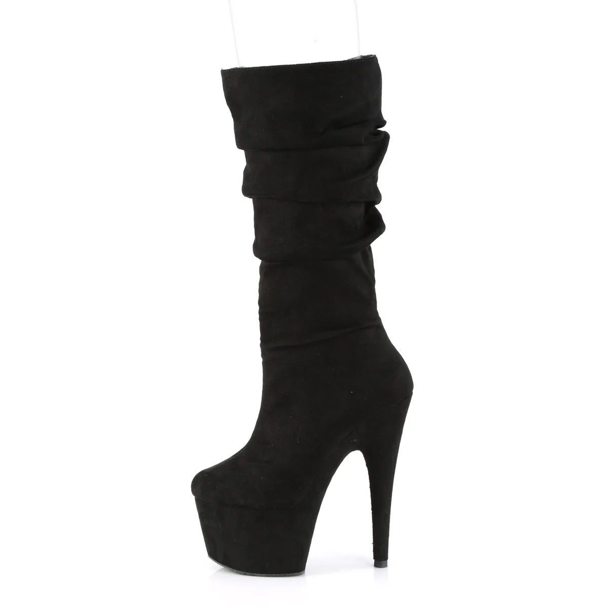 ADORE-1061 Black Faux Suede/Black Faux Suede - Image 3