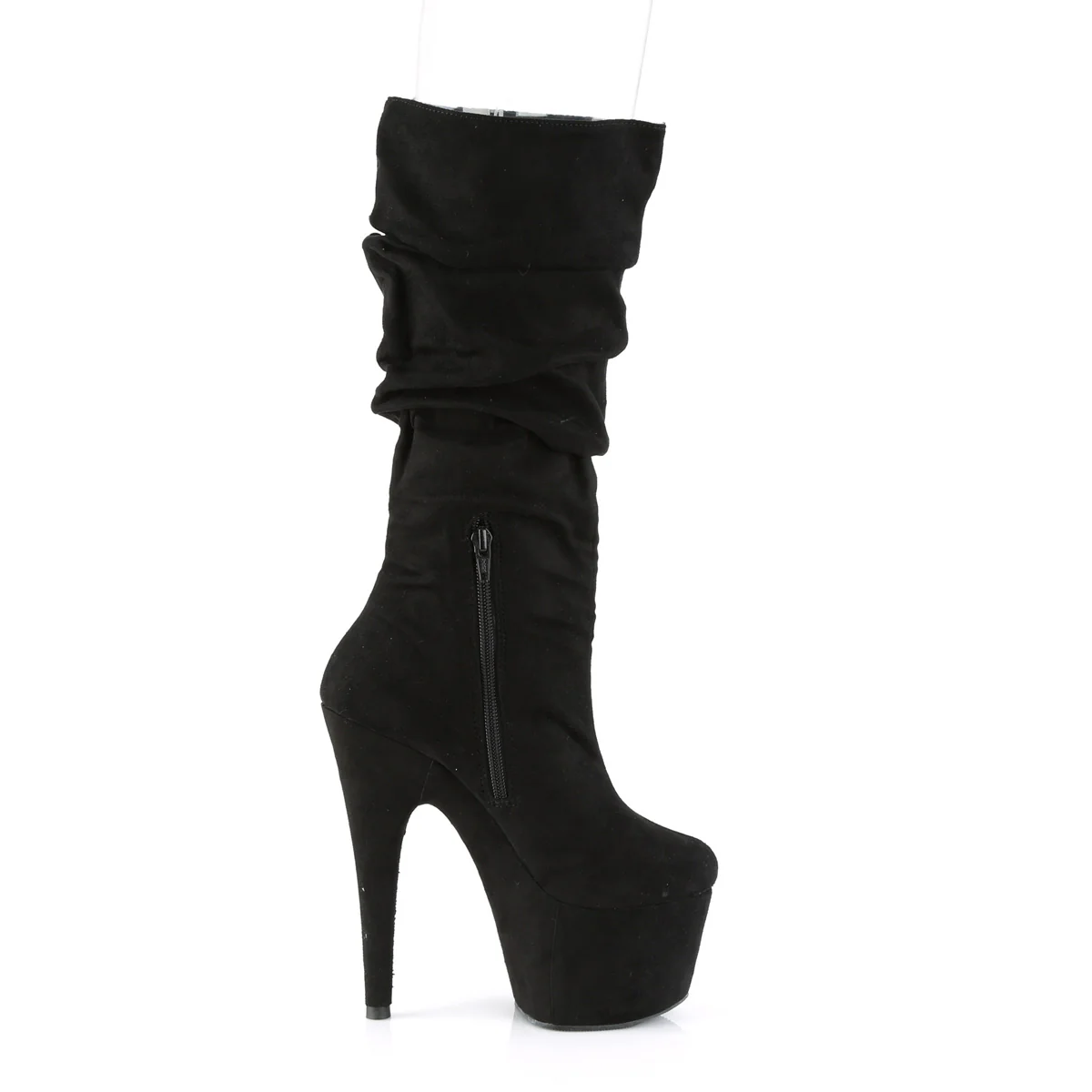 ADORE-1061 Black Faux Suede/Black Faux Suede - Image 5