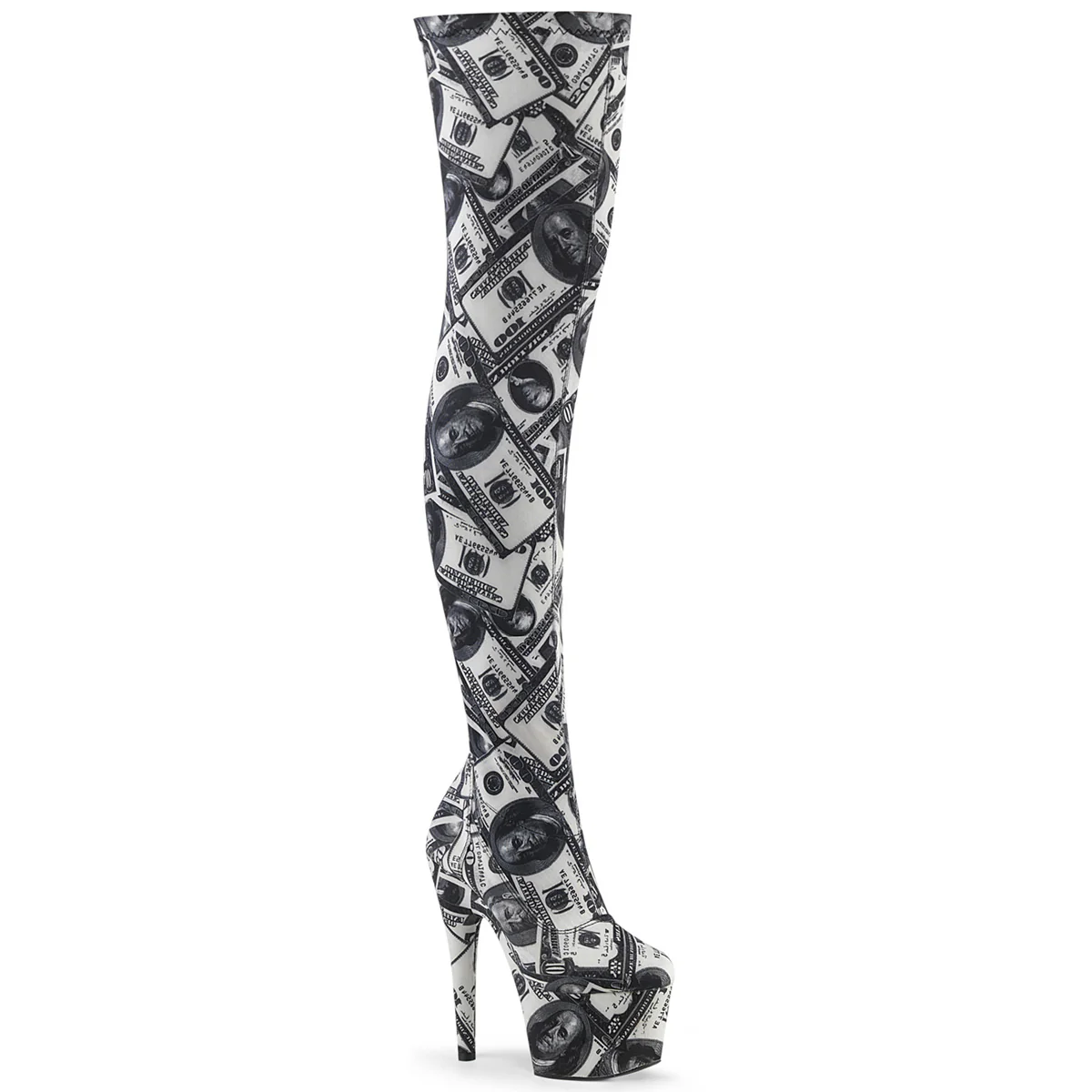 ADORE-3000DP  White-Black Stretch Fabric/White-Black Fabric
