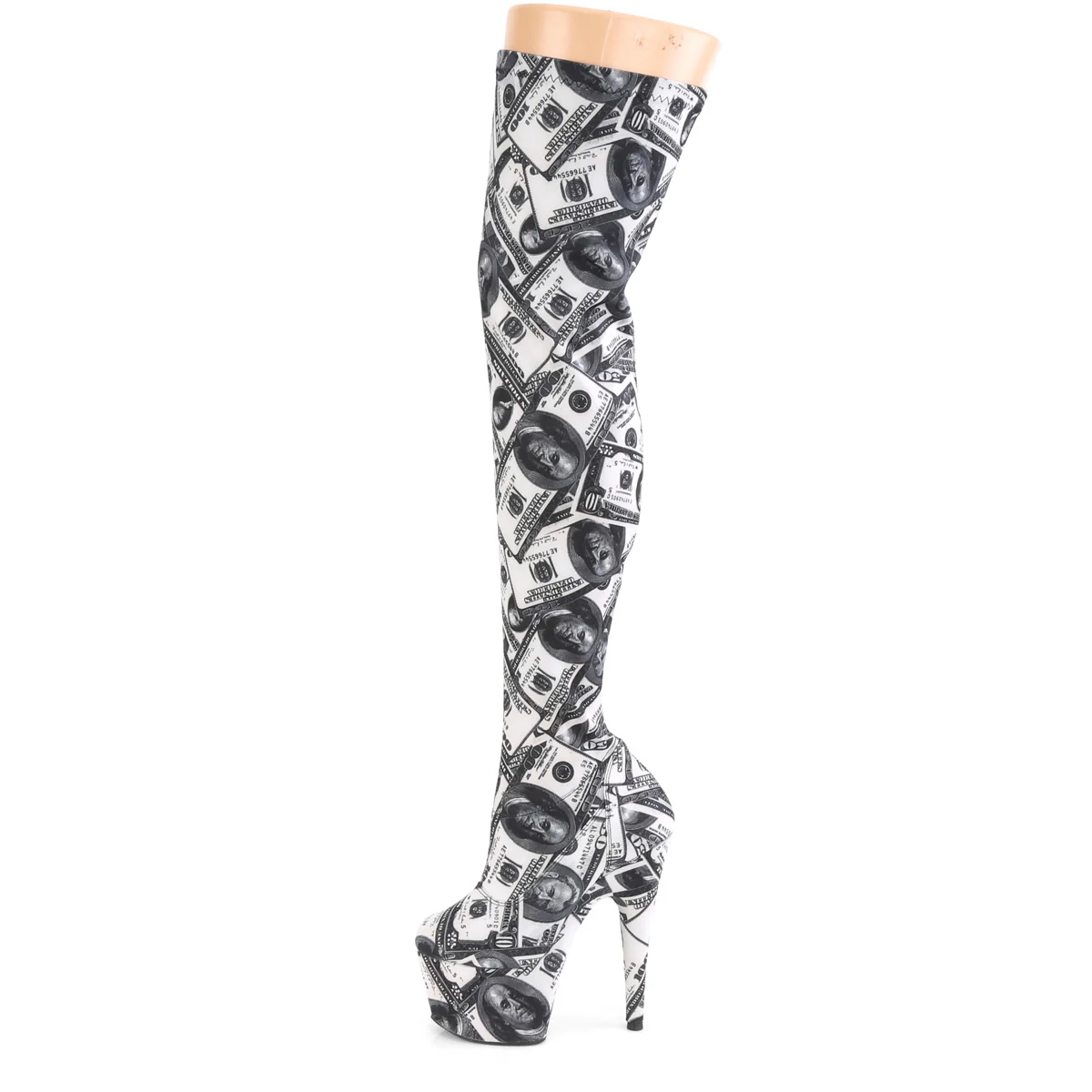 ADORE-3000DP  White-Black Stretch Fabric/White-Black Fabric - Image 3