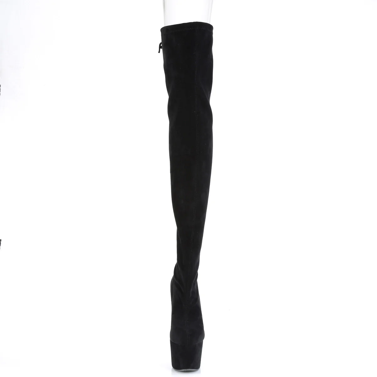 ADORE-3008 Black Stretch Faux Suede/Black Faux Suede - Image 2