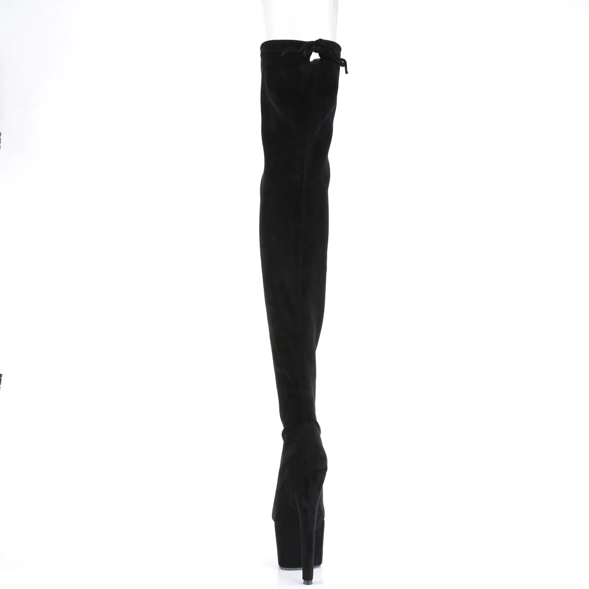 ADORE-3008 Black Stretch Faux Suede/Black Faux Suede - Image 4
