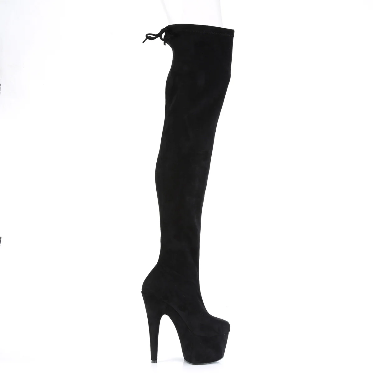 ADORE-3008 Black Stretch Faux Suede/Black Faux Suede - Image 5