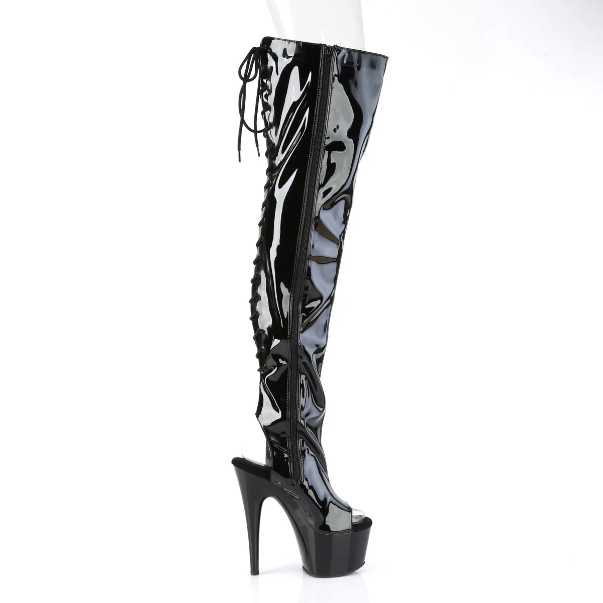 ADORE-3017  Black Stretch Patent/Black - Image 5