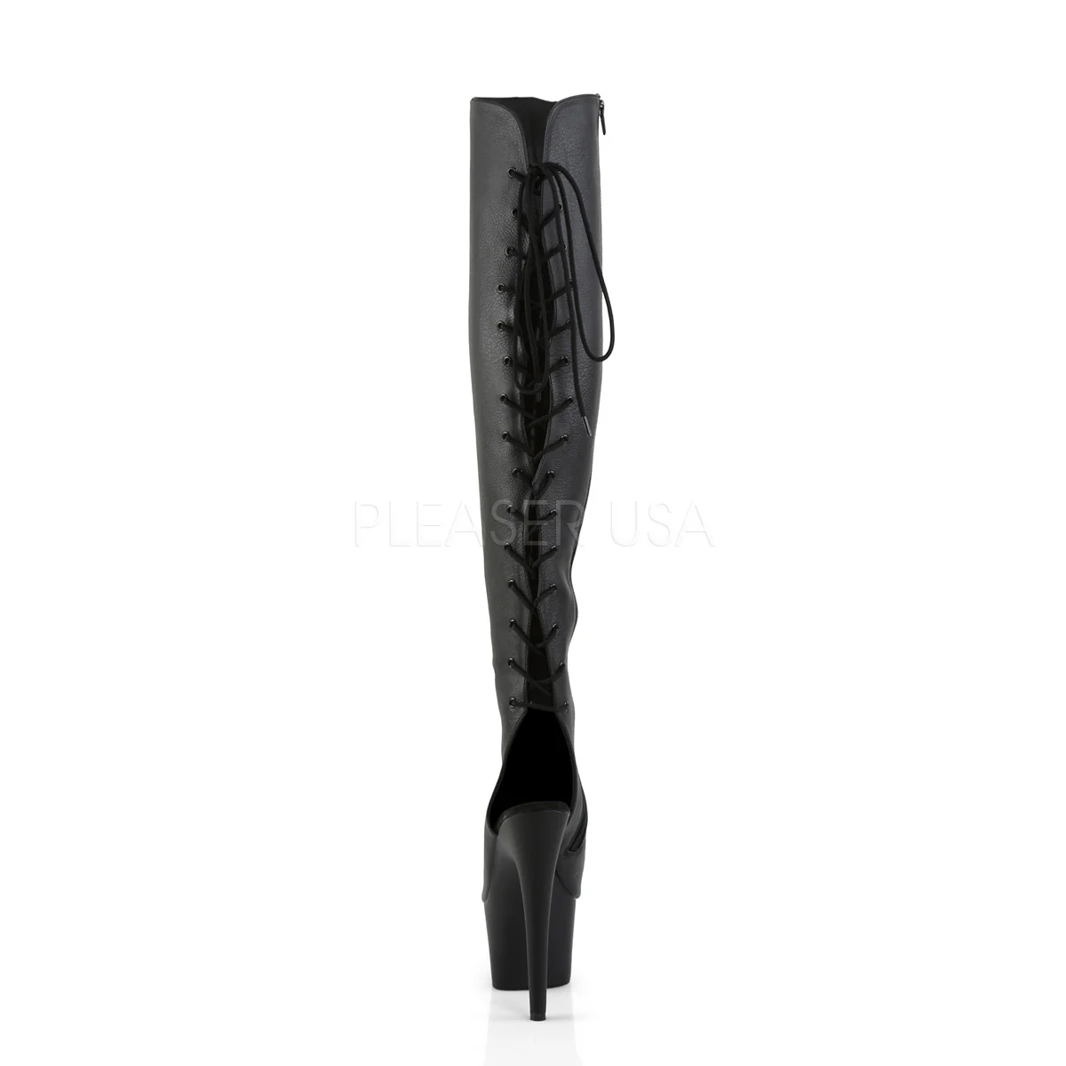 ADORE-3019  Black Faux Leather/Black Matte - Image 4