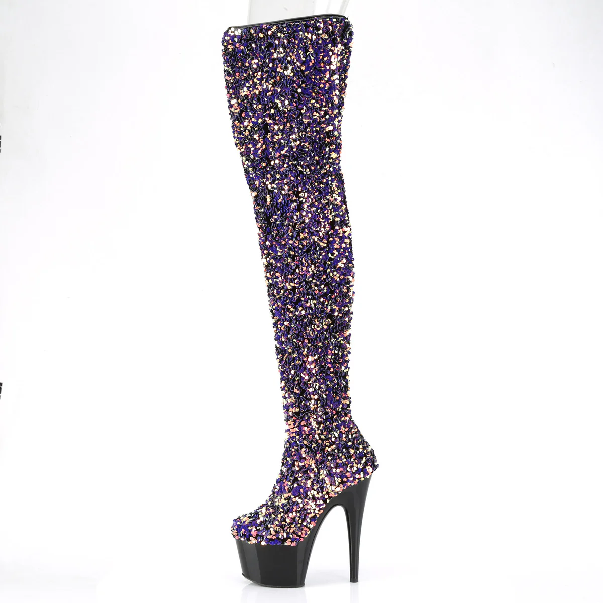 ADORE-3020 Purple Multi Sequins/Black - Image 3