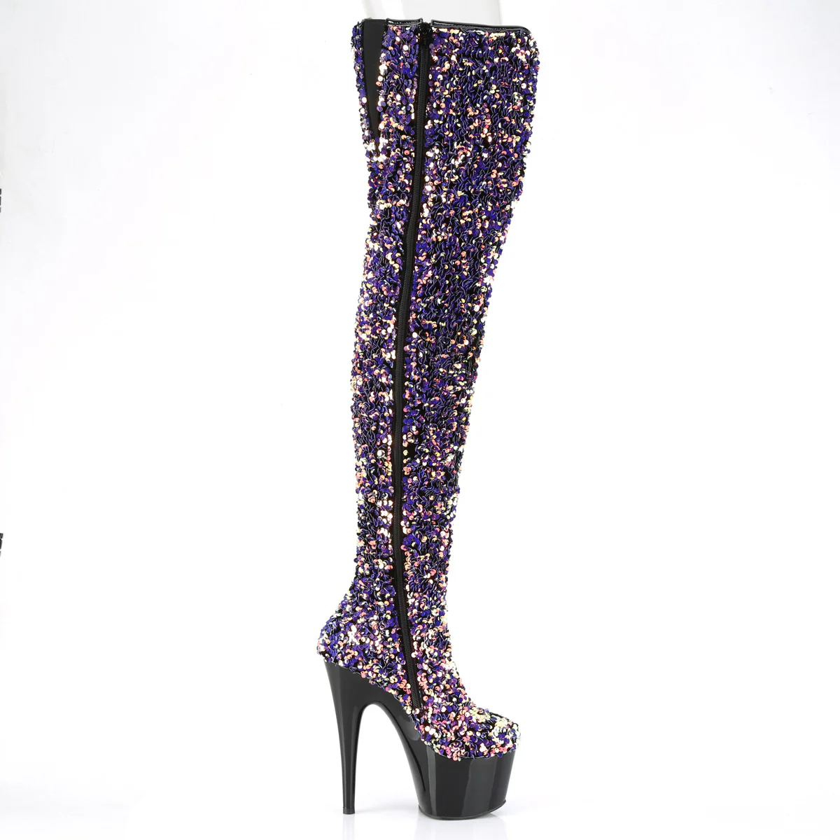 ADORE-3020 Purple Multi Sequins/Black - Image 5