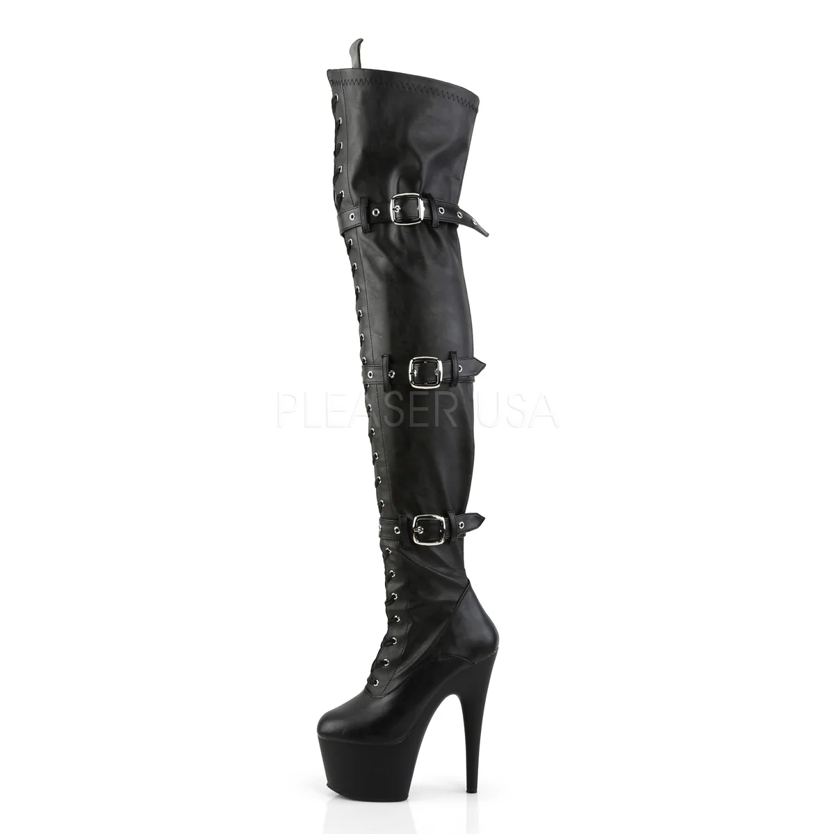 ADORE-3028 Black Str Faux Leather/Black Matte - Image 3