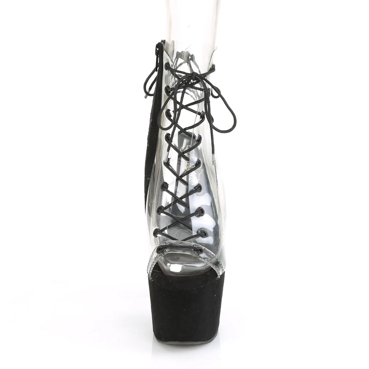 ADORE-700-30FS  Clear/Black Faux Suede - Image 2